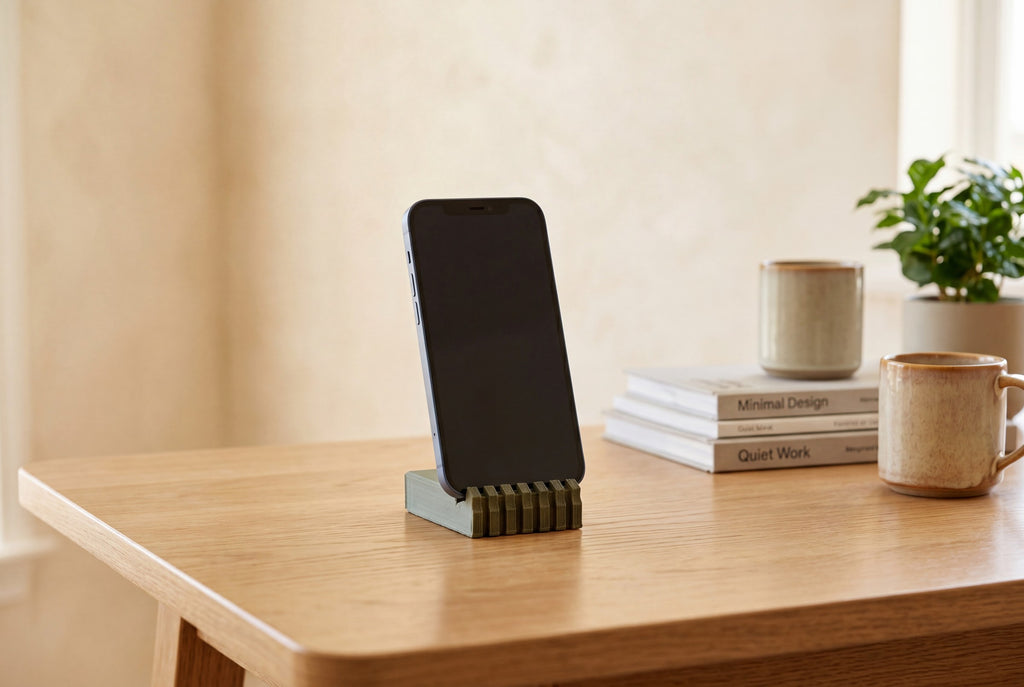 The Ridge Holder phone stand lifestyle